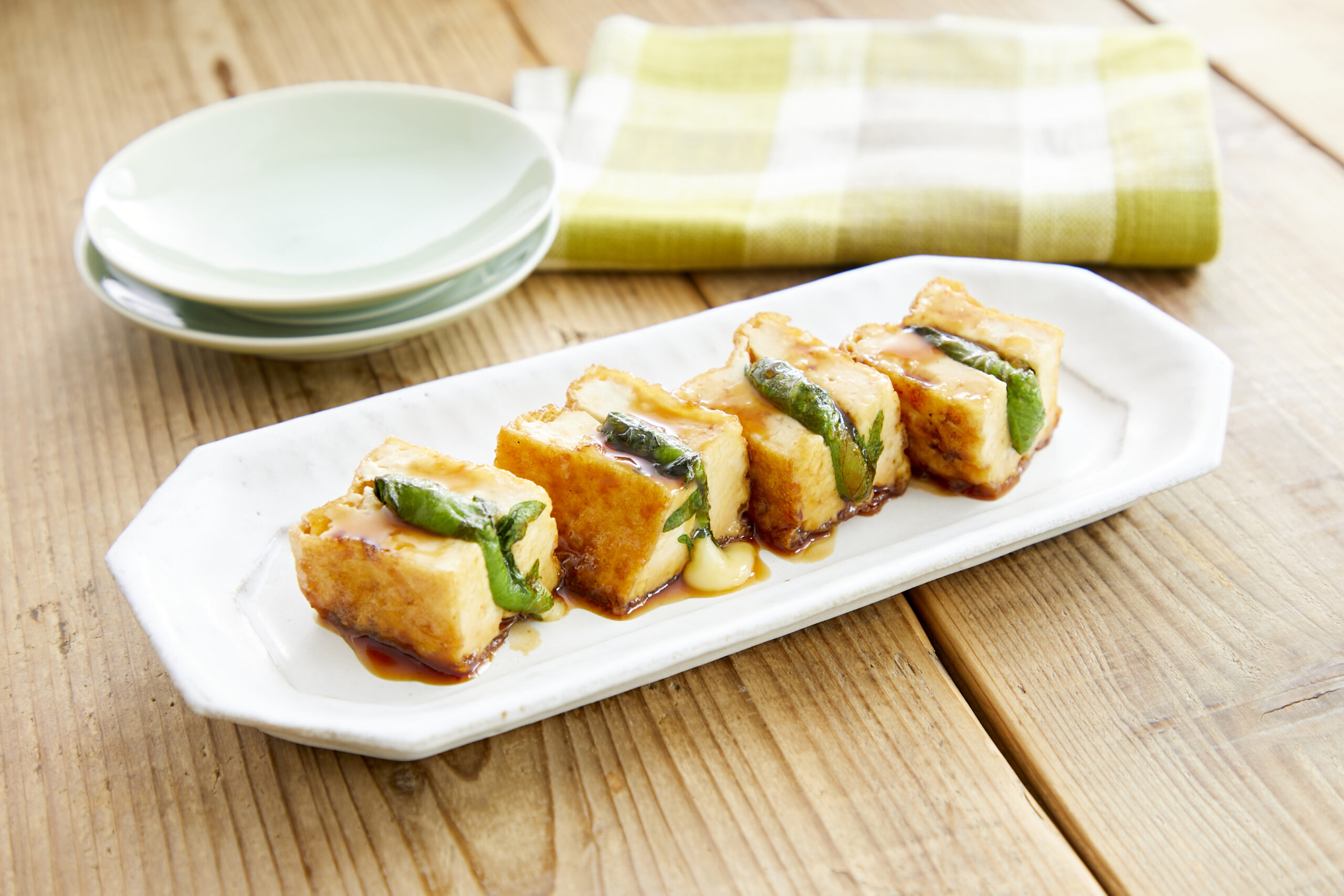 厚あげの大葉チーズはさみ焼き